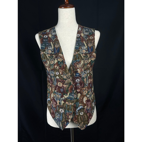 Teddy bear vest with satin back - Picture 2 of 7